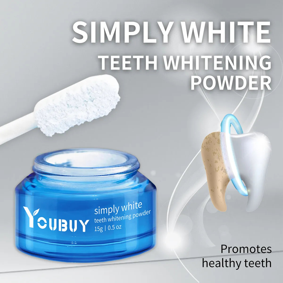 Activated Whitening Powder — Enamel-Safe Stain Remover for a Whiter Smile