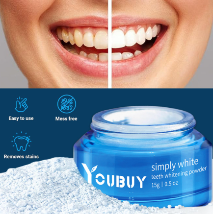 Teeth Whitening Powder — Remove Coffee & Tea Stains for a Brighter Smile