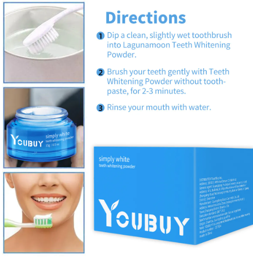 Teeth Whitening Powder — Remove Coffee & Tea Stains for a Brighter Smile